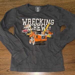 Kids Long Sleeve Wrecking Crew Shirt - Black